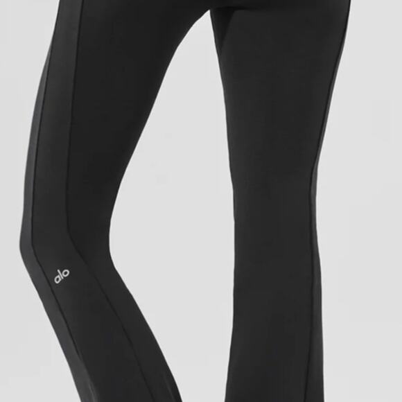 Alo Yoga Black Women's High-Waist Zip It Flare Legging Sz M - Picture 3 of 16